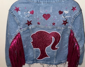 Custom barbi jean jacket