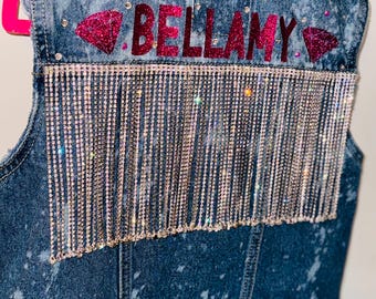 Rhinestone Fringe Vest