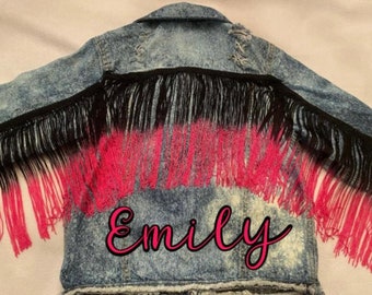 Customizable Fringe Jean Jacket: Personalized Denim Fashion