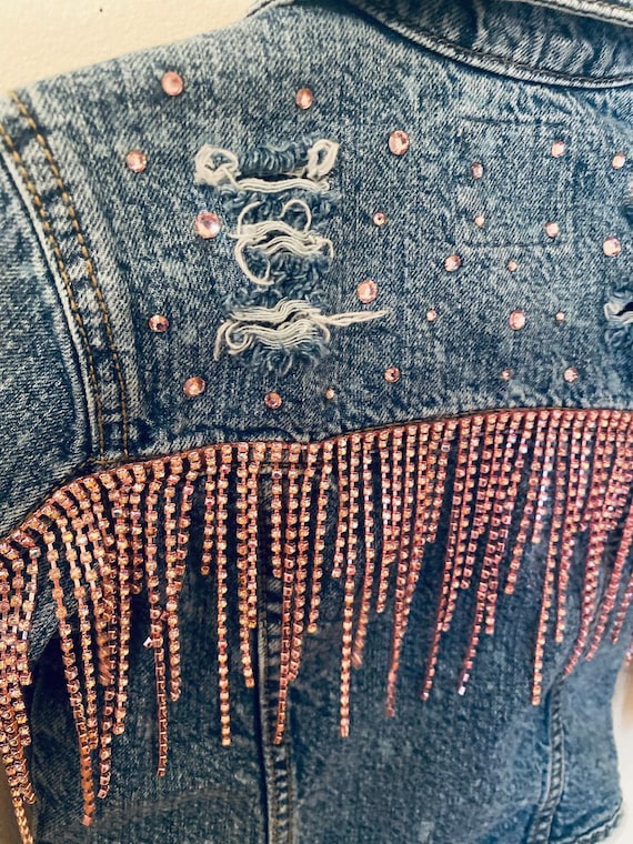 Wiyuqeen Women Fringe Jean Jacket Boyfriend Long Sleeve