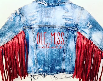 Rebels college denim jacket