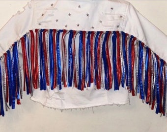 Patriotic denim jacket