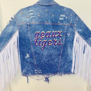 LSU fringe jacket