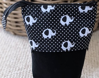 Portalápices desplegable con estampado de elefante hecho a mano: ¡un toque divertido para mantenerse organizado!