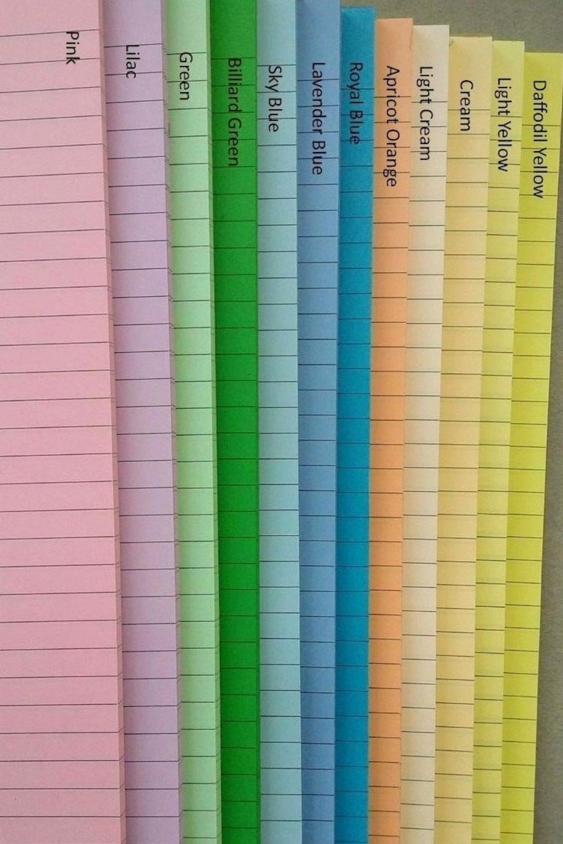 Visual Memory Aid Dyslexia A4 Colour 100page Paper Notepad Etsy