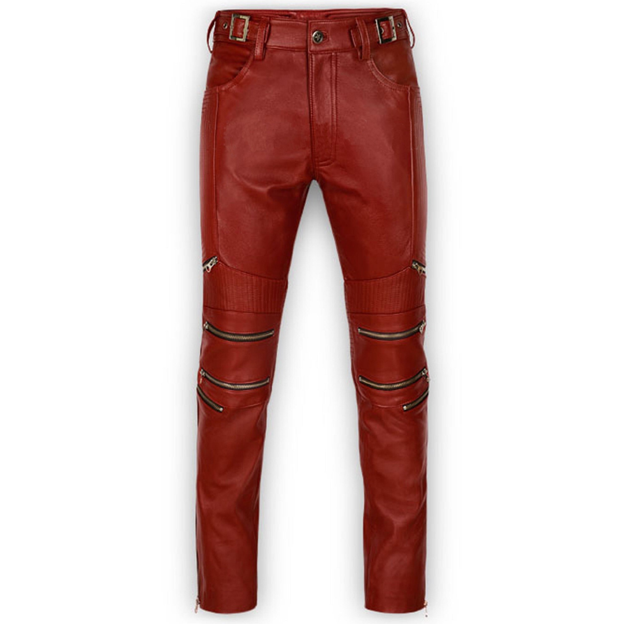 Mens Real Leather Pants Biker Trouser Pants Skin Slim Fit - Etsy