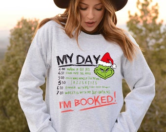 grinch schedule sweatshirt