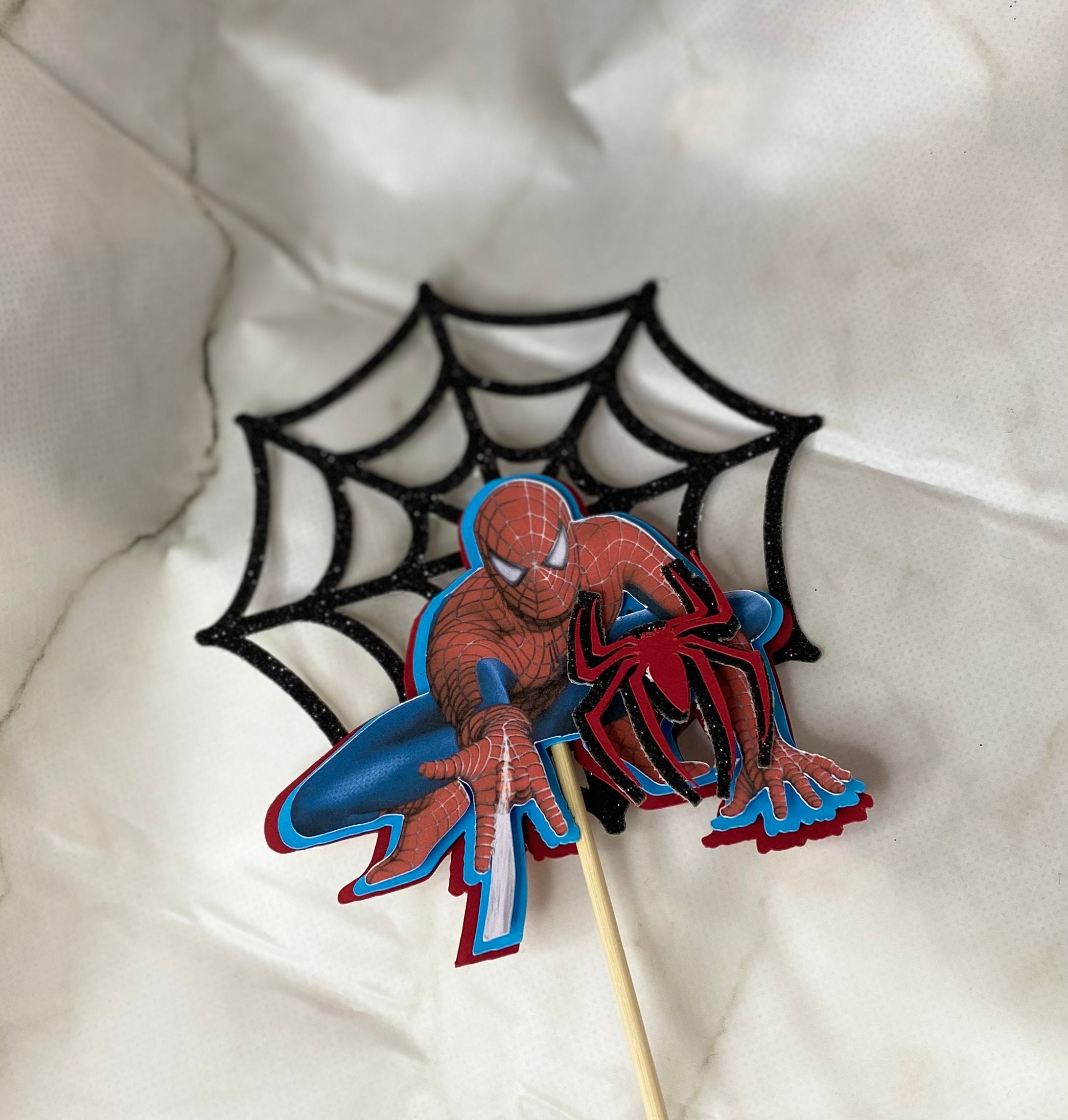 Spiderman Cake Topper Digital and Printed , Banderin Hombre Araña, Spiderman Birthday, Spiderman