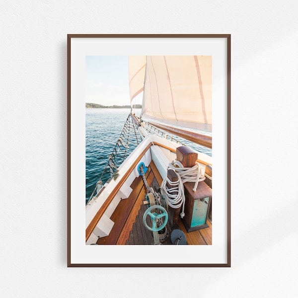 Sailboat Photo, Sailing Theme Vertical Printable Wall Art, Instant Digital Download, Home Decor, Fine Art Photography