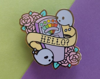 Glow in the Dark Hard Enamel Pin Ghost EMF Reader