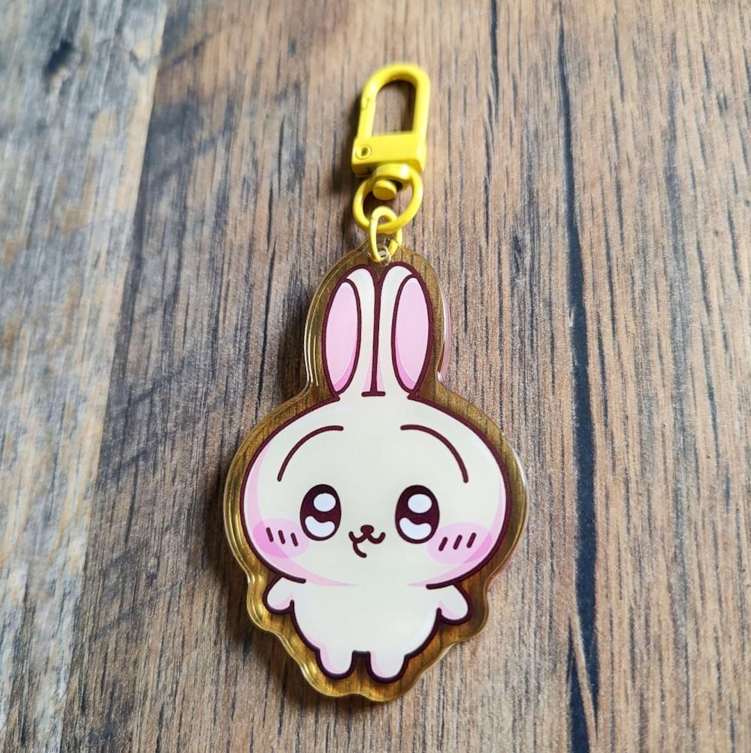 なんか小さくてかわいいやつ アクリルキーホルダー うさぎ うさぎ | 2.75インチ 両面クリア なんか小さくてかわいいやつ アクリル