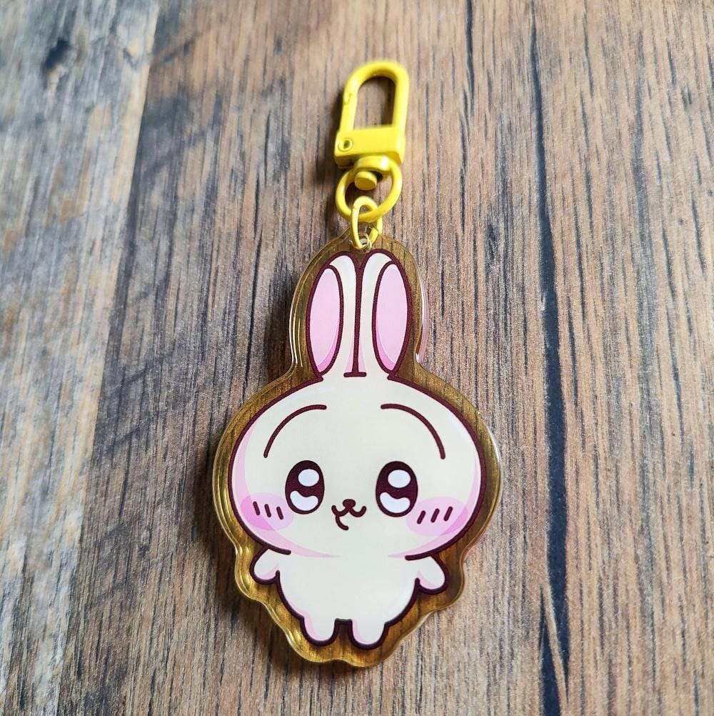 なんか小さくてかわいいやつ アクリルキーホルダー うさぎ うさぎ | 2.75インチ 両面クリア なんか小さくてかわいいやつ
