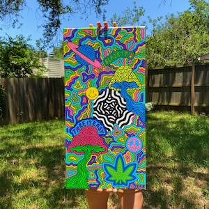 12x24&quot; Trippy Blacklight Painting
