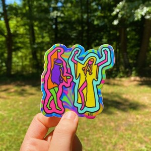 Trippy Dancing Ladies Sticker