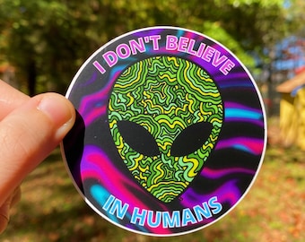 Trippy Alien Aufkleber
