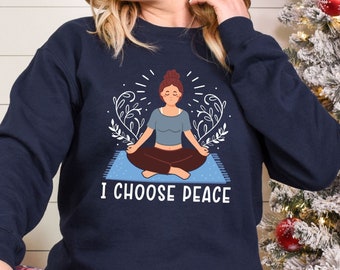 Peace Vibes Sweatshirt: Boho Meditation, Yoga Retreat Crewneck