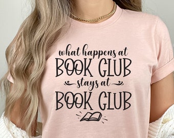Bella Canvas Book Club T-Shirt, Book lovers Gift,  For Librarian, Bibliophile Gift, Book Worm, Reading Enthusiast Tee, Book Worm Apparel