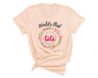 Floral Gigi T-Shirt, Grandma Gift, Plus Sizes