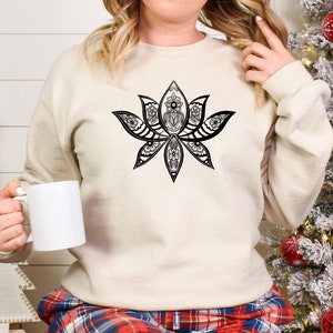 Lotus Mandala Sweatshirt: Zen Yoga Crewneck