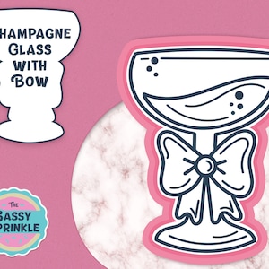 Champagne Glass Cookie Cutter, Wedding Cookie Cutter, Bridal Shower Cookie Cutter, Wedding Party favor