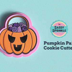 Pumpkin Candy Pail Cookie Cutter | Trick or Treat Pail Cookie Cutter |  Halloween Cookies