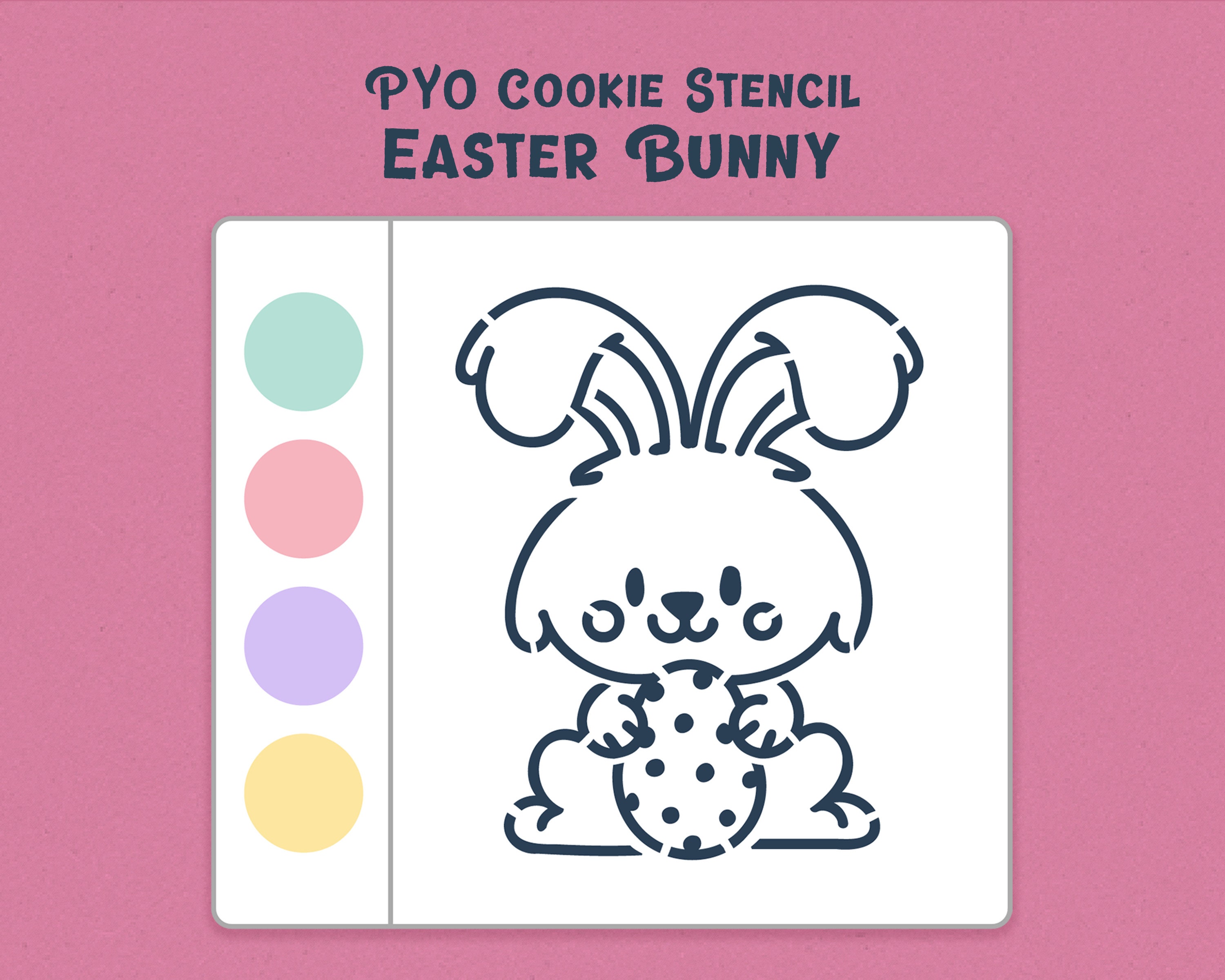 Easter Bunny PYO Cookie Cutter And Stencil Etsy