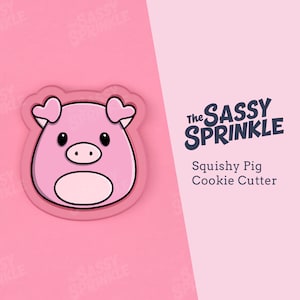 Cortador de galletas Squish Pig, cortador de almohadas Plushie