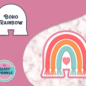Boho Retro Rainbow Cookie Cutter, Pride Cookie