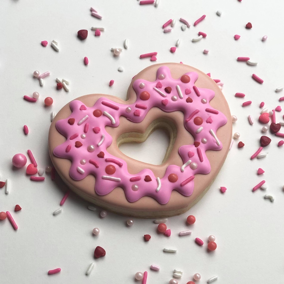 Heart Shaped Donut Cookie Cutter Valentine's Day Cookie Etsy UK