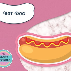 Hot Dog Cookie Cutter, BBQ Cookie Cutter, Father’s Day Cookie Cutter