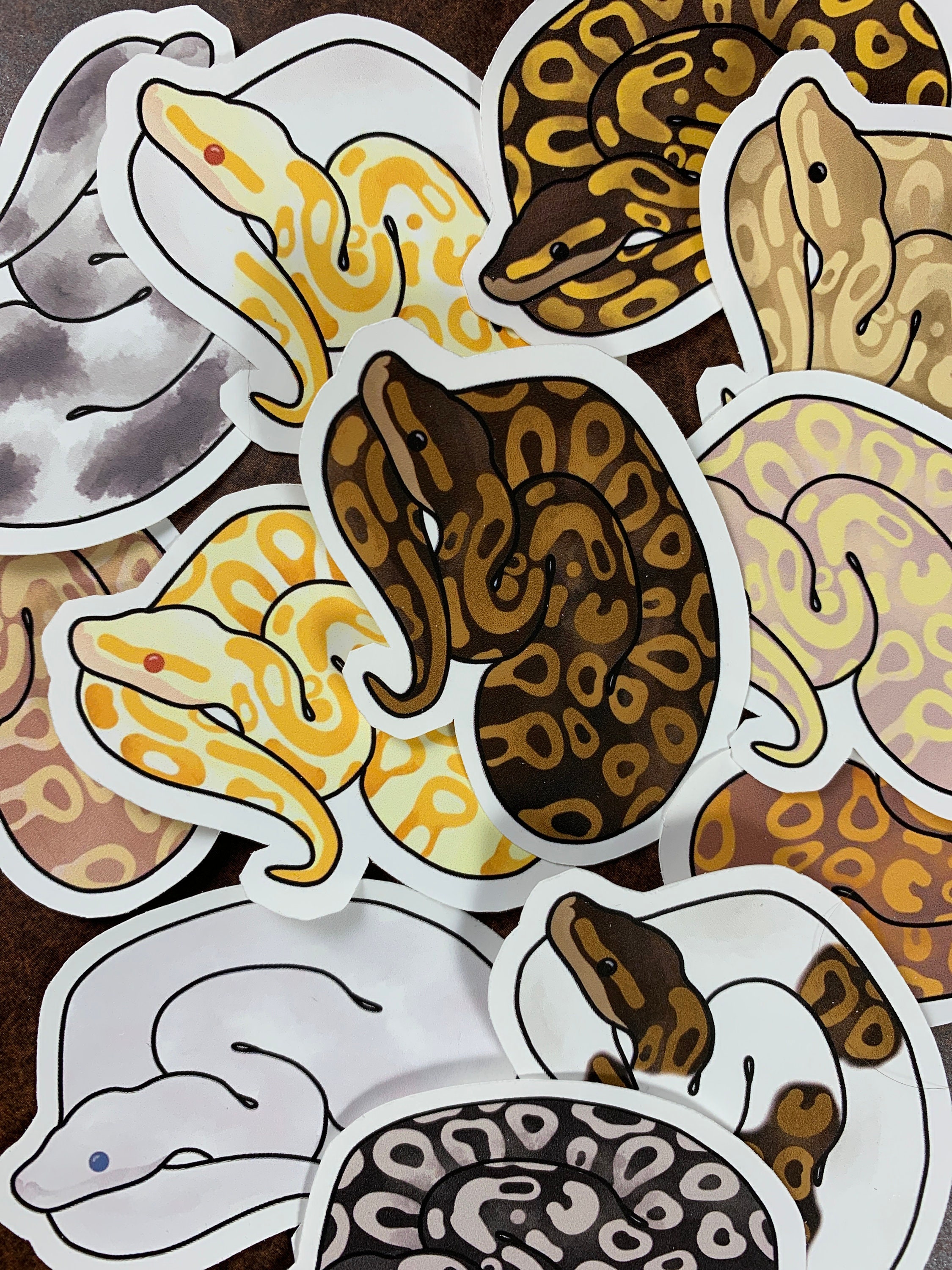12 pcs Ball Python Stickers Ball Python Decal Snake | Etsy