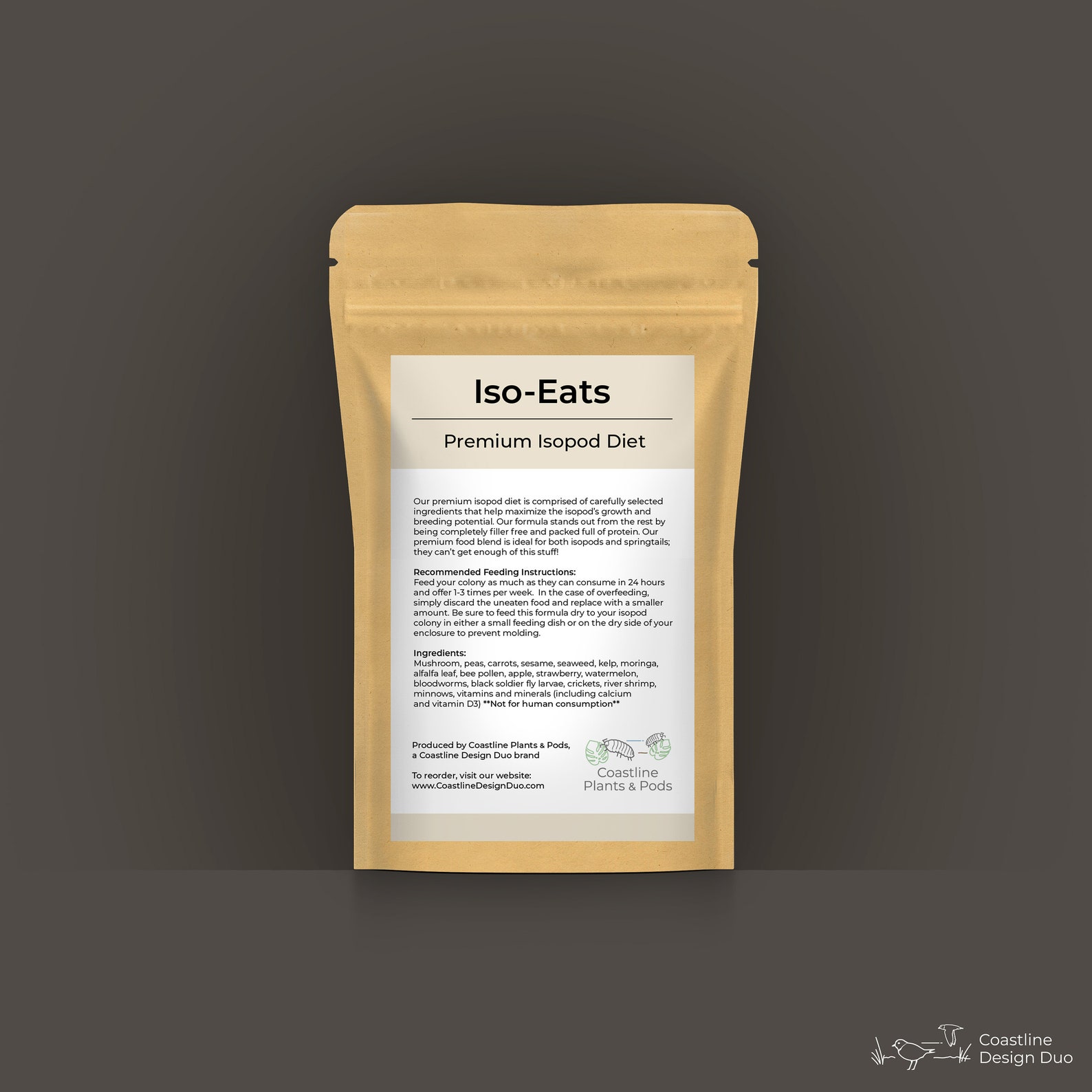 Isoeats, Isopod Food, Isopod Complete Diet, Premium Bug Food, Insect