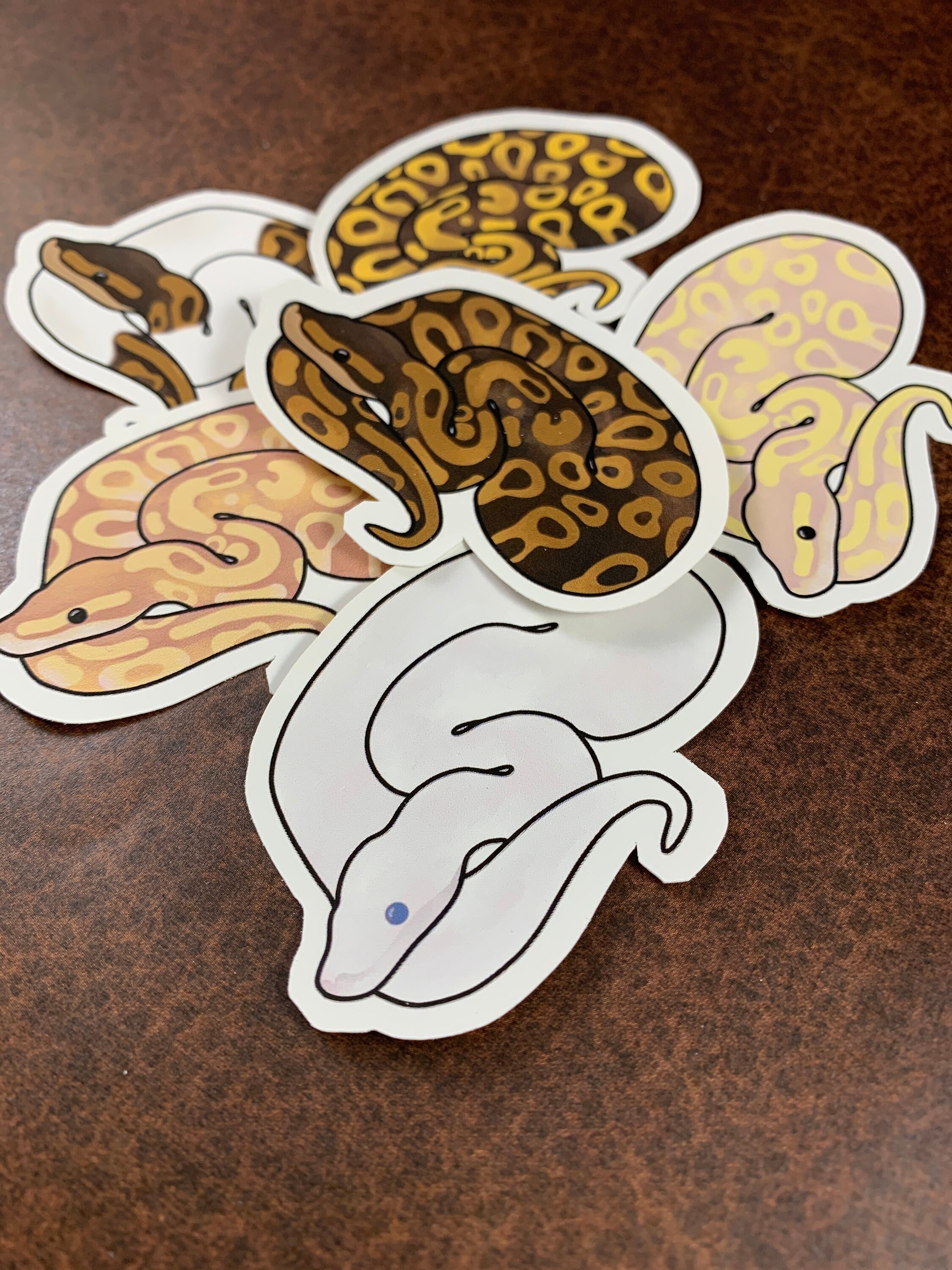 6 pcs Ball Python Stickers Ball Python Decal Snake | Etsy
