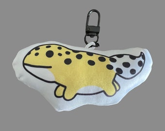Leopard Gecko Plushie Keychain, Leopard Gecko Plush, Reptile Keychain, Gecko Plush, Gecko Lover, Gift for Gecko Mom, Gecko Lover Gift