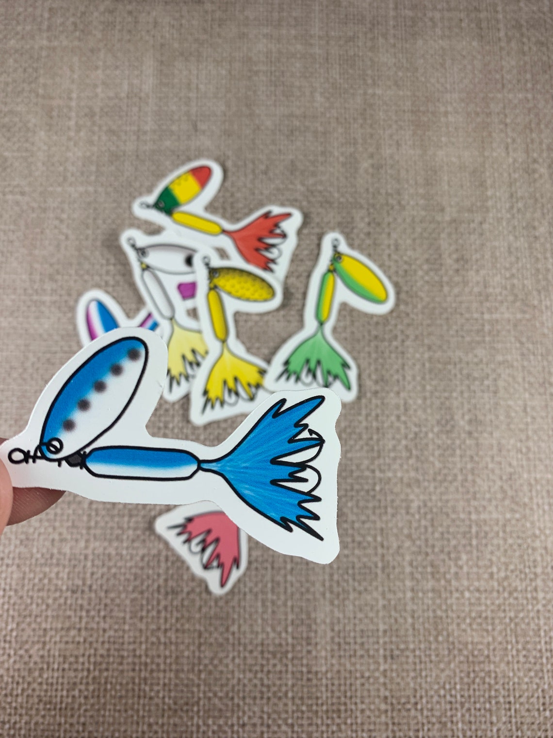 18 Autocollants Leurre De Pêche Holographiques - Argent Réfléchissant - Étanches - 9 Styles