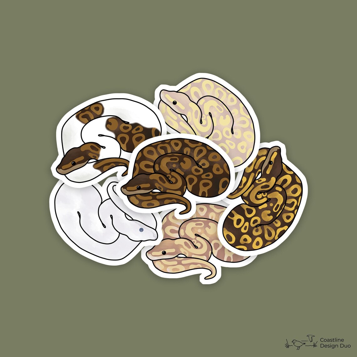 6 Pcs Ball Python Stickers Ball Python Decal Snake - Etsy