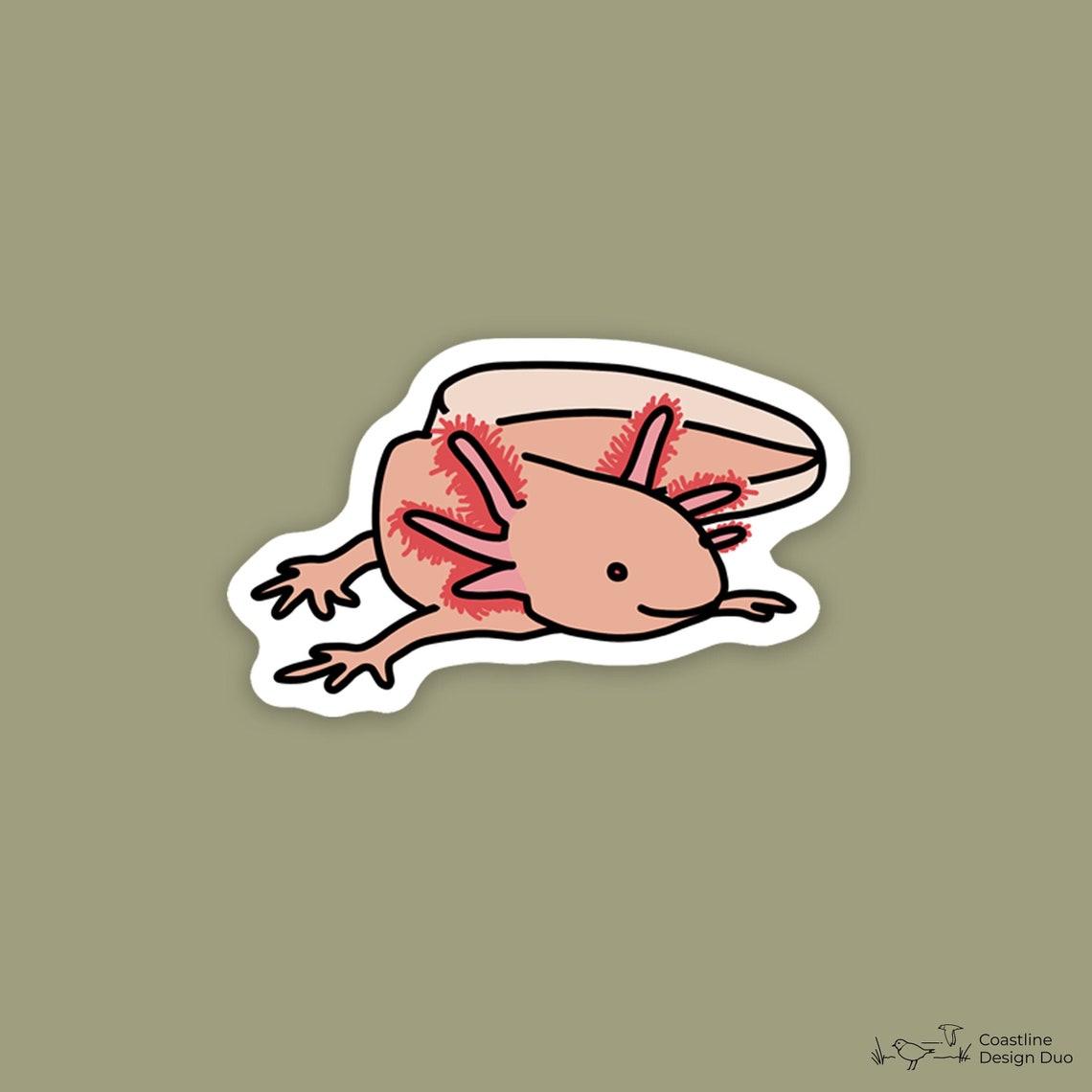 1 Pc Axolotl Sticker Axolotl Art Cute Axolotl Axolotl Etsy