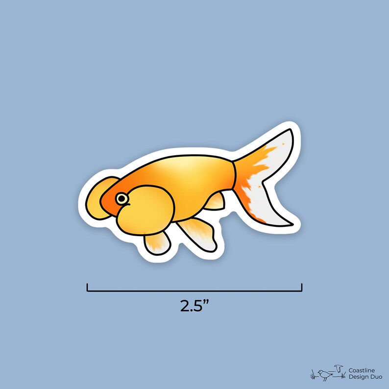 6 Pcs Goldfish Stickers Fancy Goldfish Fish Tank Stickers - Etsy