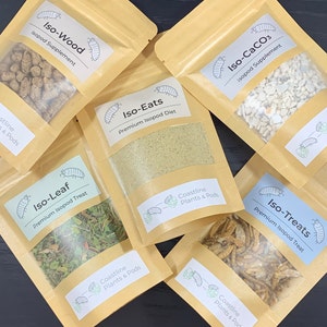 5pc Iso-Bundle, Isopod Supplement, Isopod Food, Premium Bug Food, Insect Food, Arthropod Diet, Pod, Springtail Food, Bioactive Tank