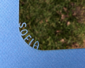Custom curved laser cut 8x10 mat Personalized to frame photos