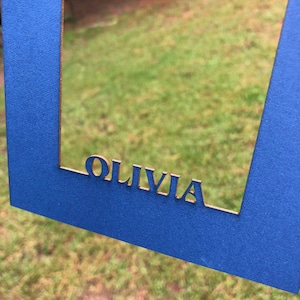 Custom laser cut 5x7 mat Personalized to frame photos