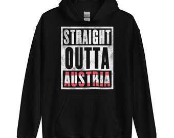 Straight Outta Austria Unisex Hoodie - Immigrant Souvenir