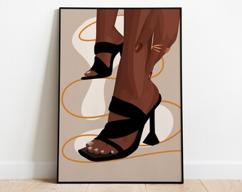 Black Girl Bedroom Art, African American Art, Black Woman Print, Girl Illustration, Book Lover ...