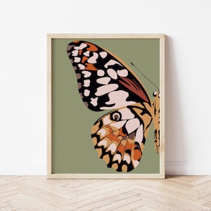 Boho Butterfly Art, Abstract Art, Printable Wall Art, Digital Print, Room Decor, Nursery Art image 6