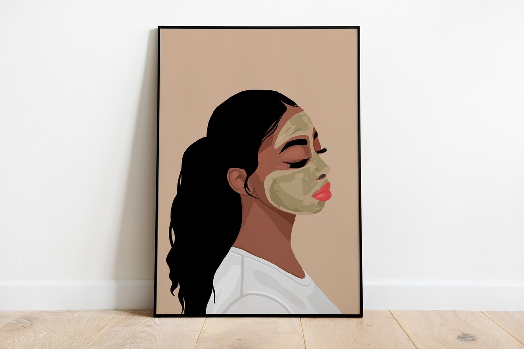 Woman Face Art, Black Girl Art, Bedroom Deco, Abstract Art, Black Woman Art, Minimalist ...