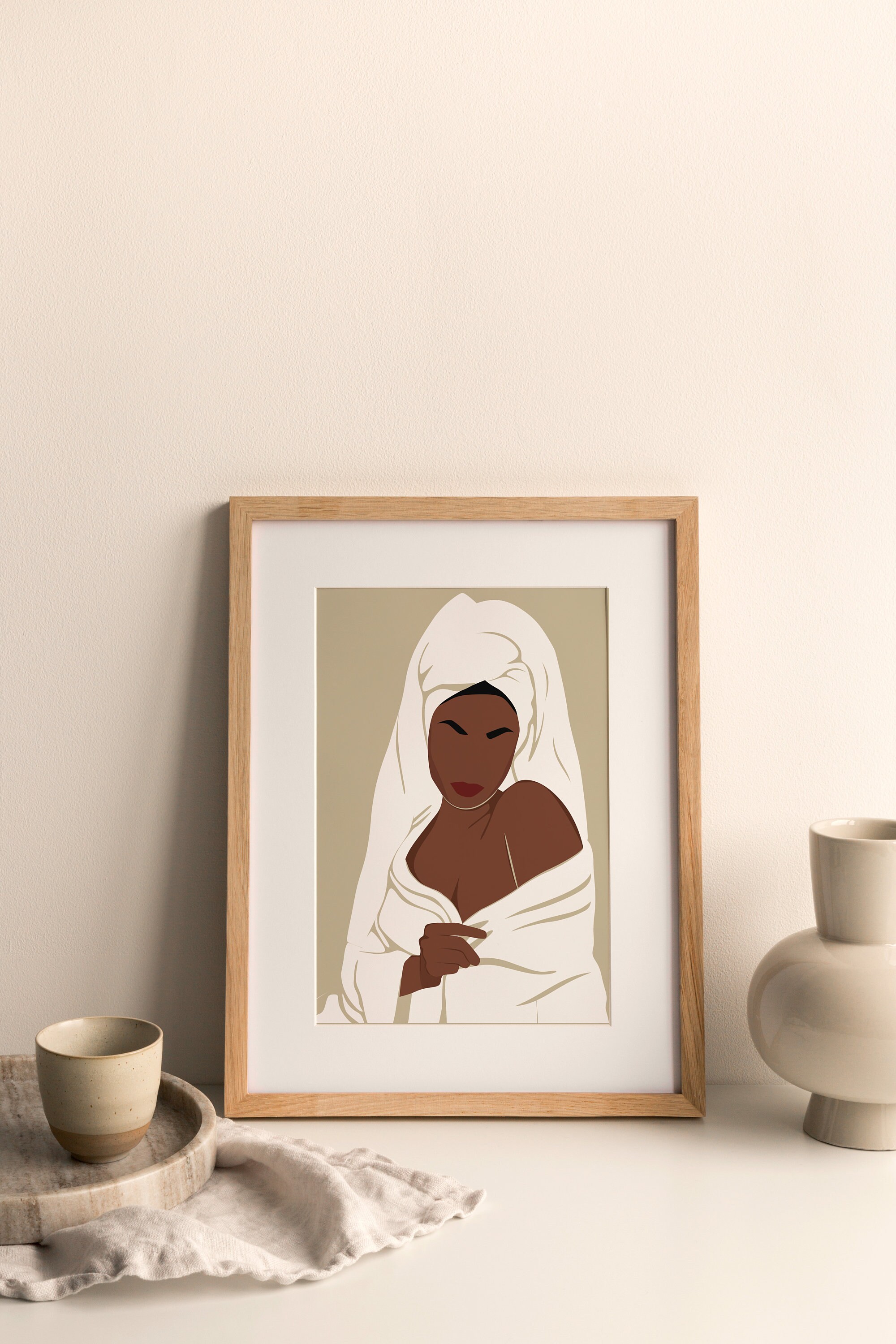 Black Woman Art Black Art Bathroom Wall Art Black Girl Art Etsy