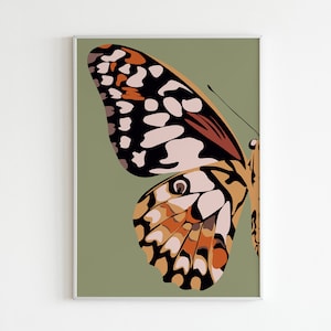 Boho Butterfly Art, Abstract Art, Printable Wall Art, Digital Print, Room Decor, Nursery Art image 5