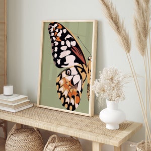Boho Butterfly Art, Abstract Art, Printable Wall Art, Digital Print, Room Decor, Nursery Art image 3