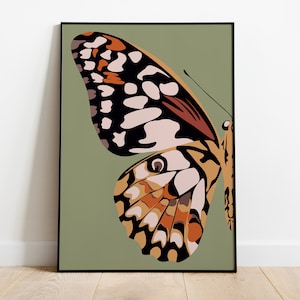 Boho Butterfly Art, Abstract Art, Printable Wall Art, Digital Print, Room Decor, Nursery Art image 2