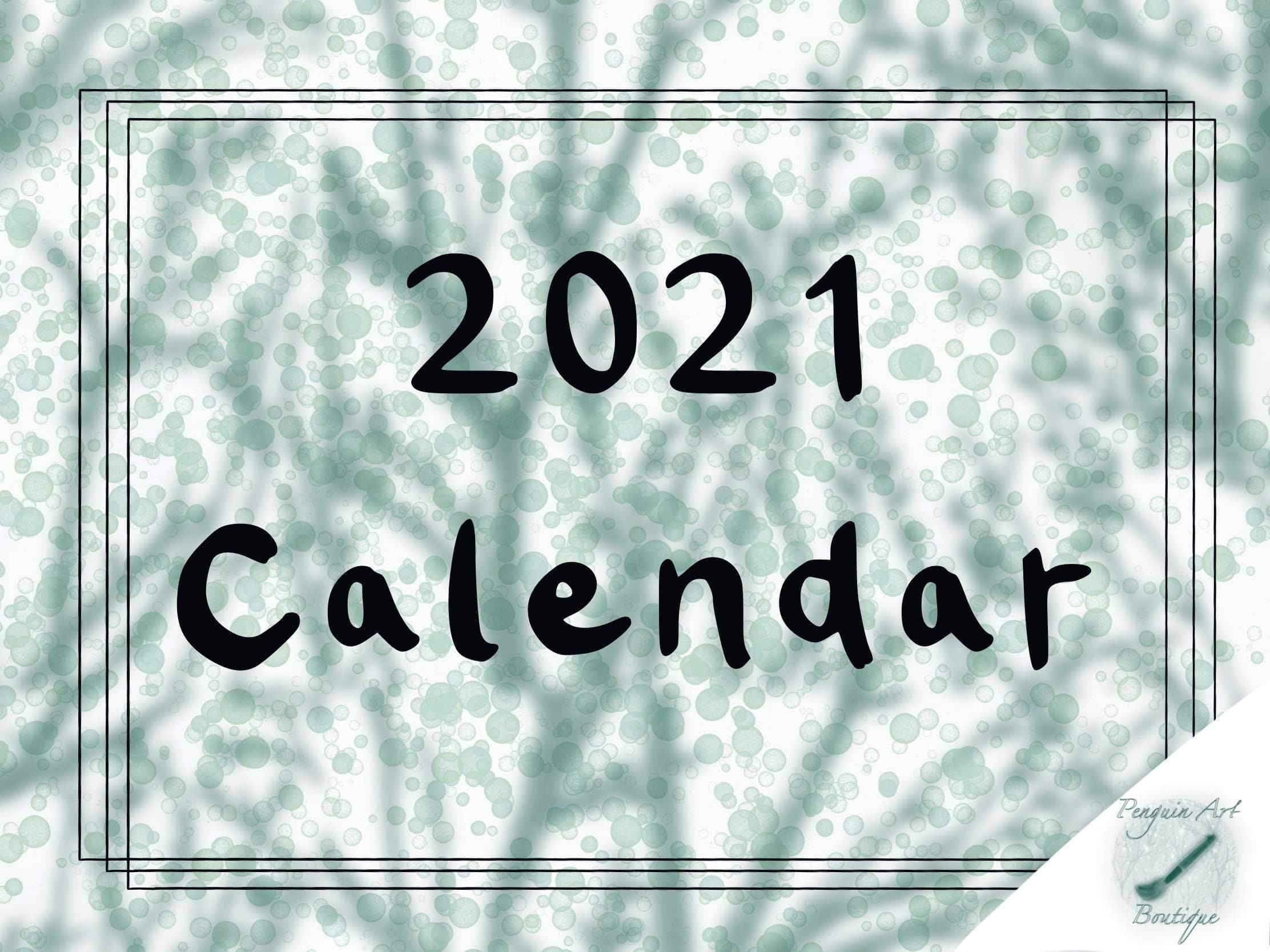 2021 Wall Calendar Cute custom designs for every month Etsy